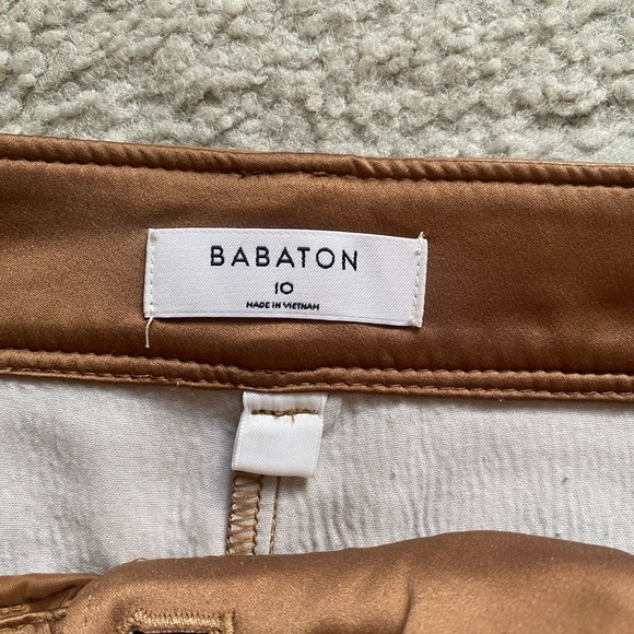 Aritzia Babaton Vegan Leather Straight-Leg Pants - Picture 3 of 8